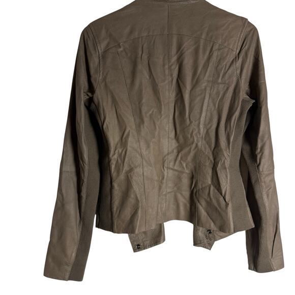 Vince Brown Genuine Leather Biker Moto Asymmetric Jacket Size Medium - Picture 10 of 14